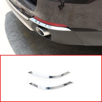 2 Adet ABS Parlak Gümüş BMW X5 F15 2014-2016 Arka Sis Lambası Lamba Kapağı Trim Sticker Araba Aksesuarları