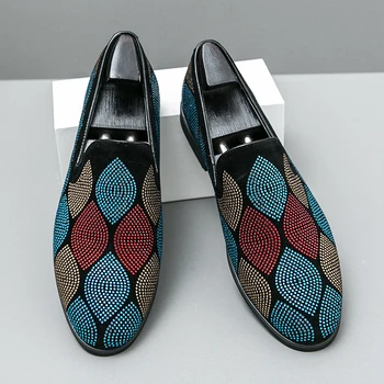 PARZIVAL Moda Renkli deri ayakkabı erkek mokasen ayakkabıları Üzerinde Kayma El Yapımı günlük erkek ayakkabısı Konfor sürüş ayakkabısı Erkekler Yürüyüş Ayakkabısı