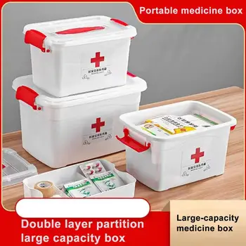 Tıbbi saklama kutusu Çok Fonksiyonlu hap saklama kutusu Kutusu Büyük Kapasiteli Taşınabilir Ev tıbbi saklama kabı Seyahat İçin