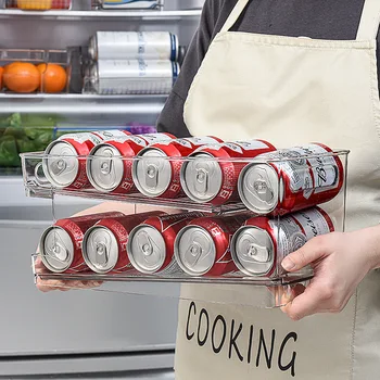 Buzdolabı Organizatör Kutuları Soda Kutuları Dağıtıcı içecek şişesi Tutucu Buzdolabı Organizatör Mutfak İçecek Kutusu Tutucu saklama kutusu