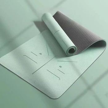 Dayanıklı TPE Vücut Hattı Yoga Mat Yoga yeni başlayanlar için Eklemleri korumak için kaymaz spor matı Yoga TPE akupressur matı