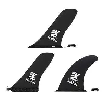 Sörf tahtası Yüzgeçleri Uzun Tahta Yedek Siyah Şişme kürek yüzgeci