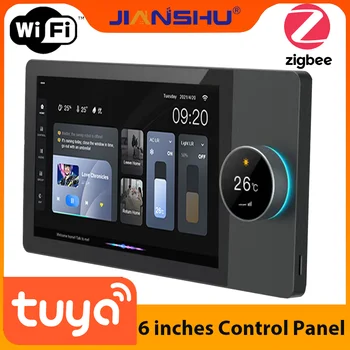 Jıanshu Tuya Panel Kontrolü Wifi Zigbee Cihazları Tuya Zigbee Ağ Geçidi Dahili 6 