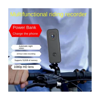 1080 P Bisiklet Spor Kamera Motosiklet İcra Ses Kaydedici Kamera, HD 360 Panoramik Kask Balıkçılık Kamera-128G