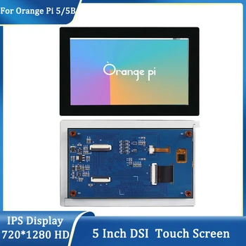 Turuncu Pi 5 Artı MIPI DSI Ekran 5 İnç Kapasitif Dokunmatik Ekran 720x1280 720P IPS LCD Turuncu Pi 5/5B/5 Artı Atom RV1126