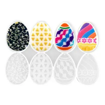 Paskalya Yumurtası silikon kalıp 8 yuvalı Yumurta Reçine Anahtarlık Kalıpları Anahtarlık silikon kalıp DIY Şeker Kolye Küpe Epoksi Zanaat
