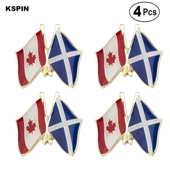 Kanada ve İSKOÇYA Dostluk Bayrağı Pin Yaka Pin Rozeti Broş Simgeler 4 adet