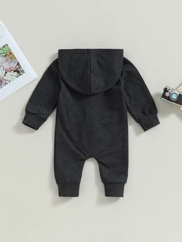 Bebek Unisex Kış Bodysuits Rahat Polar Kapşonlu s Fermuar Kapatma ile-Sevimli Yenidoğan Giyim