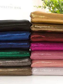 Örme Bronzlaşmaya Kumaş Elastik Lazer Illusion Renk Parlak İpek Giyim Dıy Dikiş Kumaş Giyim Metre Malzeme