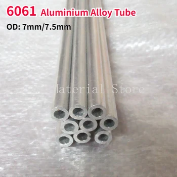 1 Adet Uzunluk 100mm 6061 Alüminyum alaşımlı boru OD 7mm 7.5 mm Dıy Alüminyum Boru ID 2/3/4.2/5/5.5/6/6. 2 mm