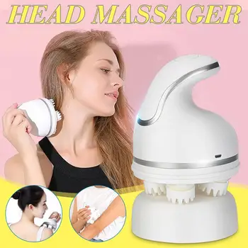 USB Şarj Elektrikli Baş Masajı Yoğurma Titreşimli Vücut Masaj Makinesi Kablosuz baş masaj aleti Saç Büyüme Yorgunluk Rahatlatmak