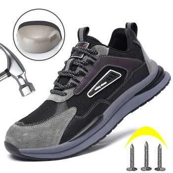 Güvenlik Botları Adam Çelik Burunlu güvenlik ayakkabıları Anti-delinme anti-smash İş Güvenliği Ayakkabıları Hafif Güvenlik spor ayakkabı Erkek Spor Ayakkabı