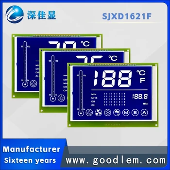 mavi ekran lcd ekran Temizleyici segment kodu LCD modülü Beyaz LED aydınlatmalı HT1621 10PİN bağlantı 7 segmentli kod ekranı