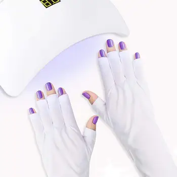 Tırnaklar için Anti UV Eldiven UV Kalkanı Eldiven Jel Manikür Profesyonel Anti-UV Parmaksız Elleri UV Işığından Koruyun Lamba Kurutucu