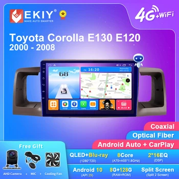 EKIY T7 Android 10 Toyota Corolla İçin E130 E120 2000-2006 Araba Radyo Multimedya Video Oynatıcı Navigasyon Stereo GPS Hiçbir 2din DVD
