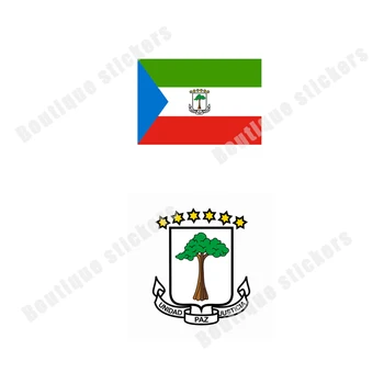 Ekvator Ginesi Ulusal Bayrak Ulusal Amblem Sticker Araba Çıkartması Dekorasyon Araba Pencere Vücut Sticker Uydurma Güneş Koruyucu PVC