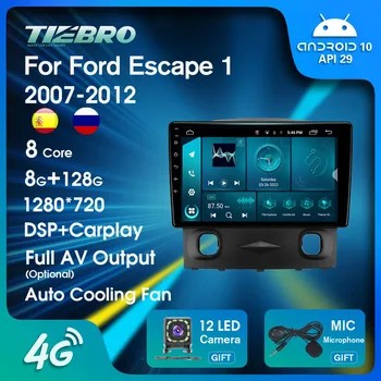 2 Din Android10.0 Araba Radyo Ford Escape 1 2007-2012 Stereo Alıcısı Carplay otomobil radyosu Multimedya Oynatıcı GPS Navigasyon IGO