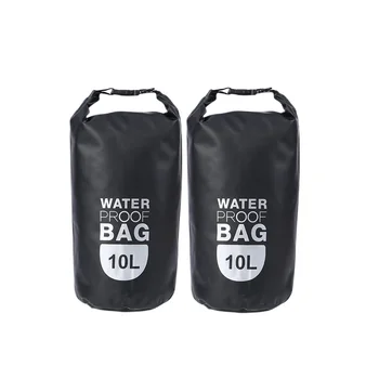 Açık Yüzen Su Geçirmez su geçirmez çantalar için Omuz Askısı ile Su Aktiviteleri, Dalış, Yüzme ve Kamp 2-Pack, mavi ve siyah