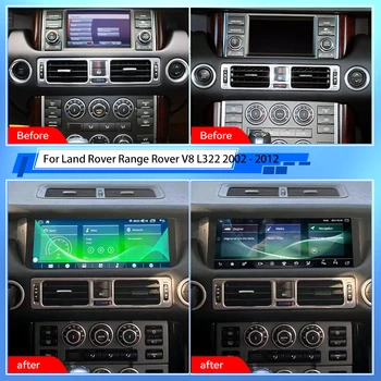 Land Rover Range Rover için V8 L322 2002-2012 Android Araba Radyo 2Din Stereo Alıcısı Autoradio Multimedya Oynatıcı GPS Navi Kafa