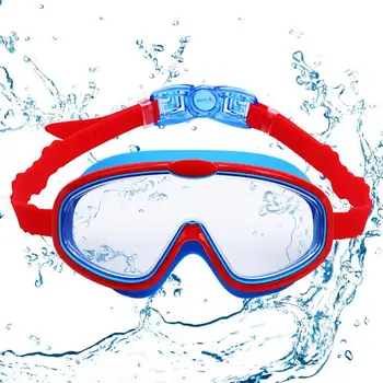 Çocuk Gözlük Yüzme Anti-Sis Anti-UV Geniş Görüş Yüzmek Maske şnorkelli dalış Maskesi Silikon Conta Dalış Dişli