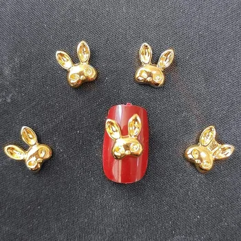Japon Metal Alaşım Tırnak Rhinestones Takılar Büyük Tırnak Süslemeleri Karikatür Tavşanlar Kawaii Takı Bling Manikür Tasarımcısı