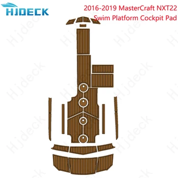 2016-2019 MasterCraft NXT22 Yüzmek Platformu Mat Tekne EVA Köpük Tik Güverte zemin pedi Kahverengi