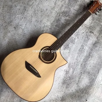Gopher Ahşap G220CE akustik gitar, GA vücut, 40 inç sağlam ladin üst akustik gitar, Fishmansonitone preamp, ücretsiz kargo