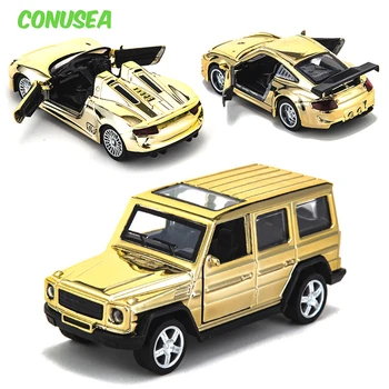 1/32 Alaşım Araba Modeli Kek Dekorasyon Geri Çekin döküm Altın Araba Modelleri Çocuk Oyuncak doğum günü hediyesi Arabalar Oyuncak Çocuklar için erkek