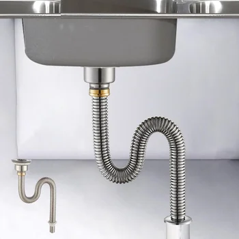 Mutfak Paslanmaz Çelik Lavabo tahliye filtresi Tek Tank Drenaj Borusu Deodorant Lavabo Kanalizasyon Süzgeç Banyo Mutfak Parçaları için
