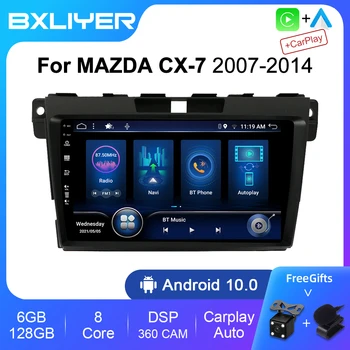 BXLIYER Android 12 Otomatik Carplay DSP 8 + 256GB MAZDA CX-7 CX7 2007-2014 Araba radyo Multimedya Video Oynatıcı 2 Din GPS Navigasyon