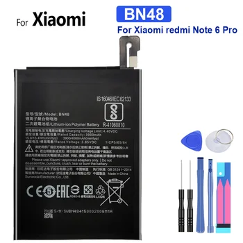 BN48 BN 48 5000mAh Yedek Yüksek Kaliteli Cep Telefonu Pil Xiaomi Redmi İçin Not 6 Pro Akıllı Telefon Piller