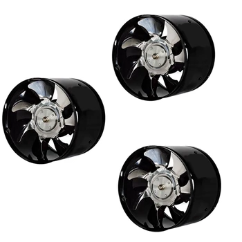3X6 İnç Yüksek Hızlı egzoz fanı In-Line Kanal Mutfak Çıkarıcı Metal Tuvalet Fanı Endüstriyel Fan 220V