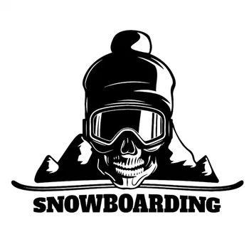 Snowboard Kafatası Dağ Ekstrem Sporlar F Sevimli, Sticker Araba Aksesuarları Güneş Koruyucu ve Su Geçirmez Motosiklet Çıkartmaları PVC Ürünleri