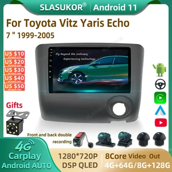 7 İnç Toyota Vitz Yaris Echo 1999-2005 İçin Android Araba Radyo Multimedya Video Oynatıcı Araba Ses Stereo Çalar Navigasyon