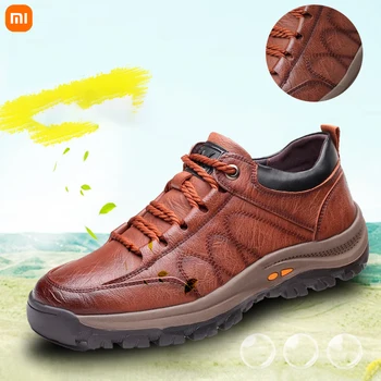 Xiaomi Deri günlük erkek ayakkabısı Yürüyüş Ayakkabısı Kışlık botlar Dantel-up Erkek vulkanize Moda günlük ayakkabı rahat ayakkabılar