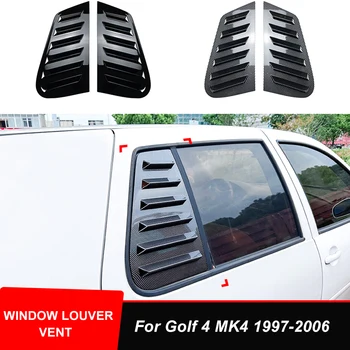 VW Golf 4 MK4 için 1997 98 99 00 01 02 03 04 05 06 Araba Arka Pencere Panjur Kapak Trim Yan Havalandırma Trim Aksesuarları Parlak Siyah