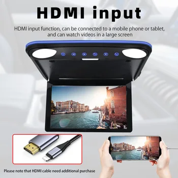 12.1 İnç Araba monitörlü tv 1080P Video HD IPS Geniş Ekran Ultra ince Monte Araba Çatı Oynatıcı Çoklu Dil Dahili HDMI, USB, SD