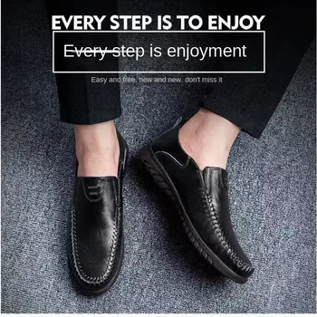2023 Erkekler rahat ayakkabılar Lüks Marka Rahat Resmi Loafer'lar üzerinde Kayma Erkekler Moccasins İtalyan Siyah Erkek sürüş ayakkabısı