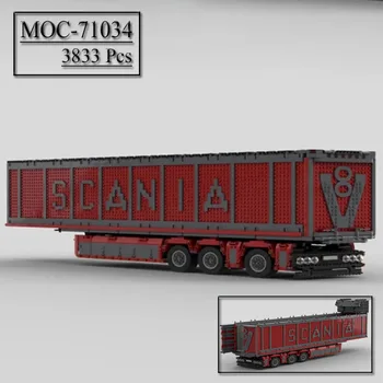 Yeni MOC-71034 3833 Adet kamyon konteyneri Modeli İnşa Kiti Yapı Taşları Kendinden kilitli Tuğla çocuk Oyuncakları noel hediyesi