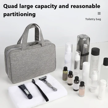 Seyahat asılı makyaj çantası su geçirmez Kozmetik saklama çantası Banyo Güzellik Yıkama Çantası aksesuar havlu çantası ıslak kuru ayrılmış çanta