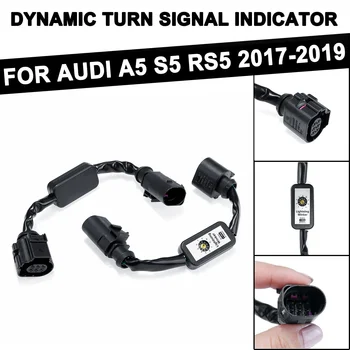 2 adet Dinamik Dönüş Sinyali LED Eklenti Modülü Kablo Demeti Arka Lambası Göstergesi Audi A5 S5 RS5 2017-2019 Sol ve Sağ Kuyruk İşık
