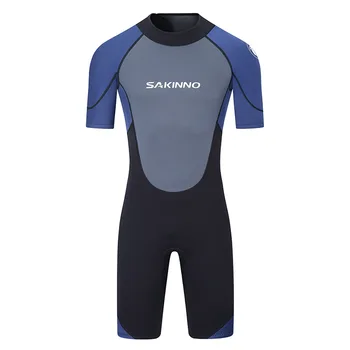 2-3MM Neopren Wetsuit Adam Shorty Tek parça Sıcak Soğuk geçirmez Kısa kollu dalgıç kıyafeti Yüzme Surfsuit Dalış Mayo