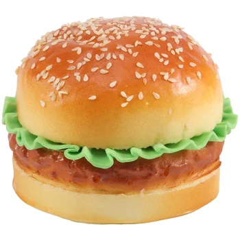 1 adet Gerçekçi Hamburger Gerçekçi Simülasyon Sahte hamburger Ekmek Ekran çocuk yiyecekleri Ekmek Oyuncak Ev Dekorasyon Fotoğraf sahne