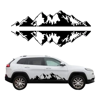 2 Adet Araba Evrensel SUV Yan Vücut Sticker Dağ çıkartma Dekorasyon İçin Araba / Ford / SUV / Jeep Wrangler
