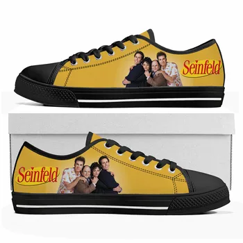 Seinfeld Durum Komedisi Düşük Üst Sneakers Mens Womens Genç Tuval Yüksek Kaliteli Spor Ayakkabı Rahat Custom Made Ayakkabı Özelleştirmek DIY Ayakkabı