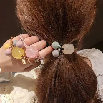 Charmost-ıns tarzı Kore versiyonu net kırmızı kız saç halka moda basit saç halat şeker renk lastik bant 002
