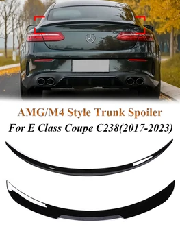 Mercedes Benz E Class Coupe C238 için Boot Arka Bagaj Spoiler Saptırıcı E53 AMG M4 Stil Karbon Fiber Bak Parlak siyah