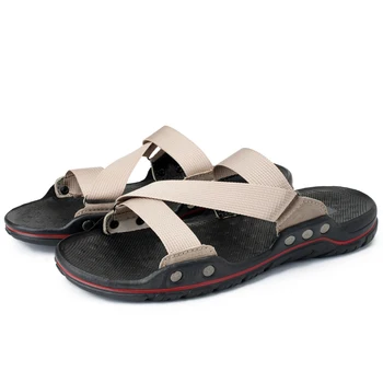 Erkek Sandalet Deri Erkek plaj sandaletleri Marka Erkek rahat ayakkabılar Flip Flop erkek terlikleri Sneakers Yaz Ayakkabı Büyük Boy 38-48