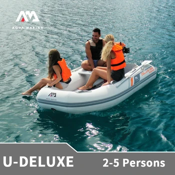 AQUA MARINA U-DELUEX Şişme Sürat Teknesi 3-5 Kişilik Aile Su Sporları Hafif PVC U Şeklinde Kürek Teknesi