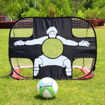 2 İn 1 Taşınabilir Katlanır çocuk futbolu Gol Çekim Net Tenis Topu Tutucu Çok fonksiyonlu Eğitim Oyuncak Top Raf